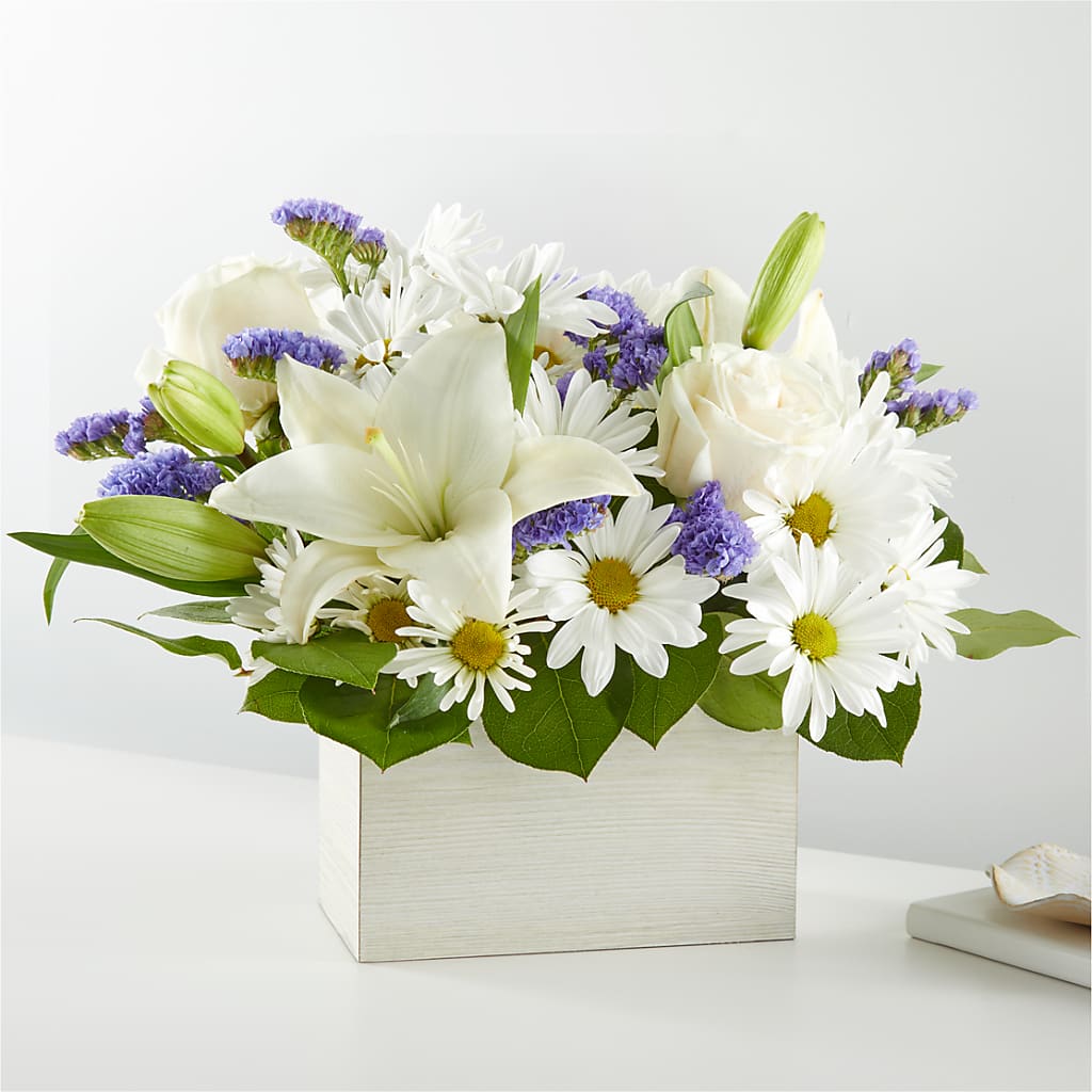 Beyond Blue Box Bouquet – Rainbow Flower Shop, Huron SD