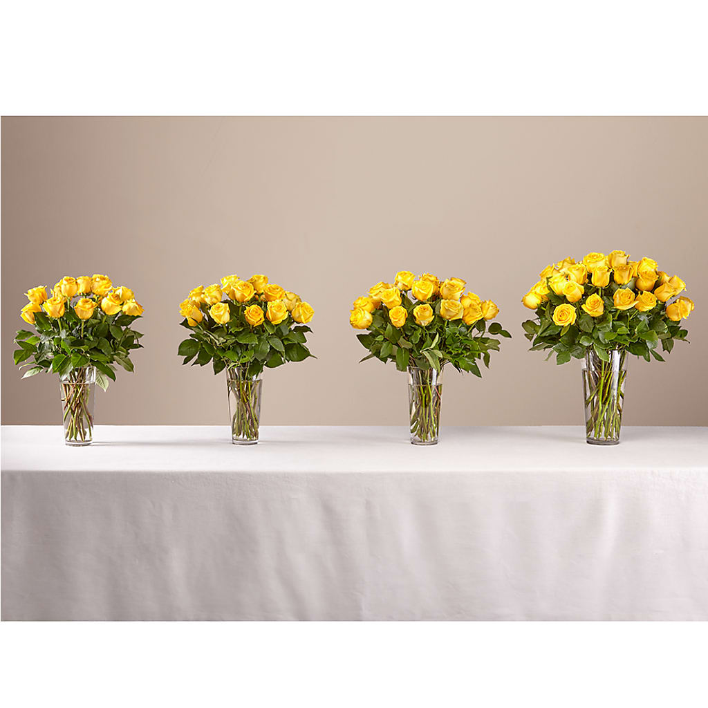 Long Stem Yellow Rose Bouquet – Rainbow Flower Shop, Huron SD