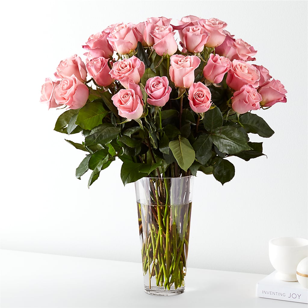 Long Stem Pink Rose Bouquet – Rainbow Flower Shop, Huron SD