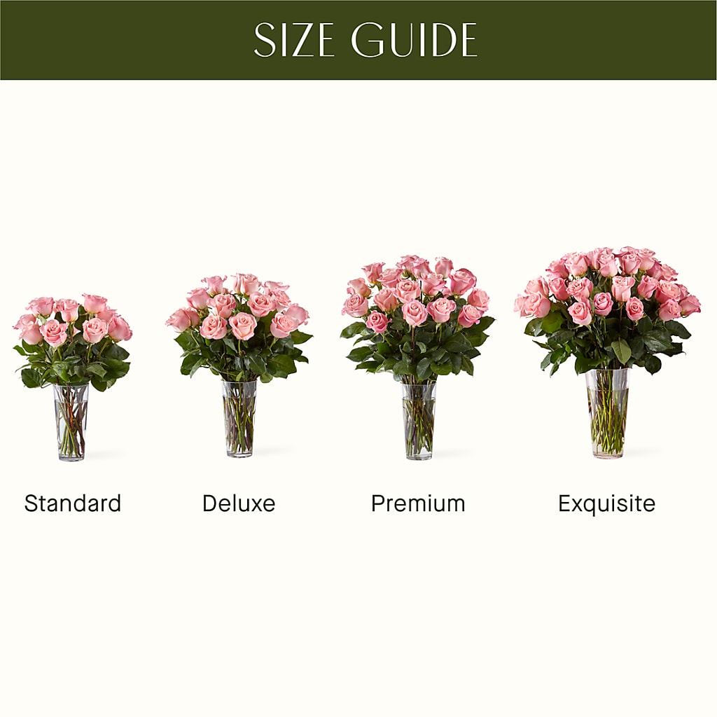 Long Stem Pink Rose Bouquet – Rainbow Flower Shop, Huron SD
