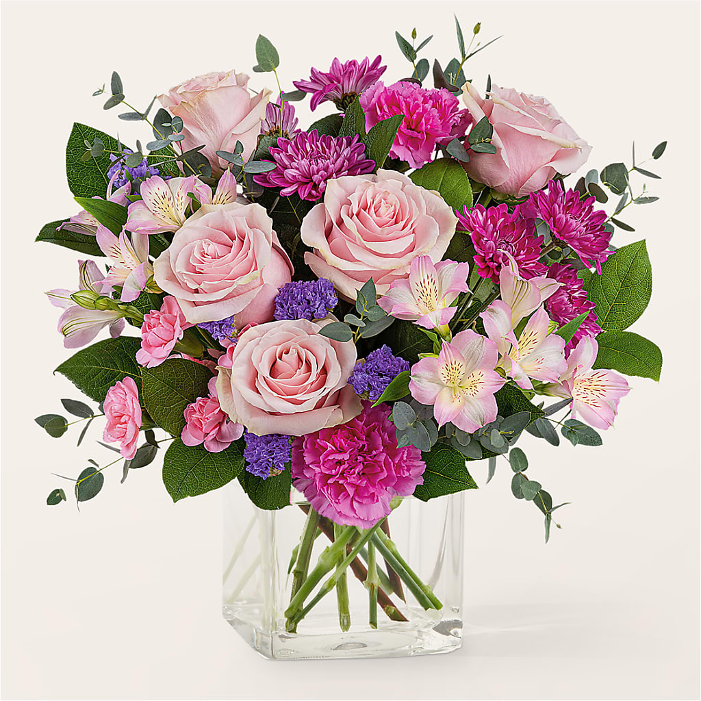 Rosy Radiance Bouquet – Rainbow Flower Shop, Huron SD