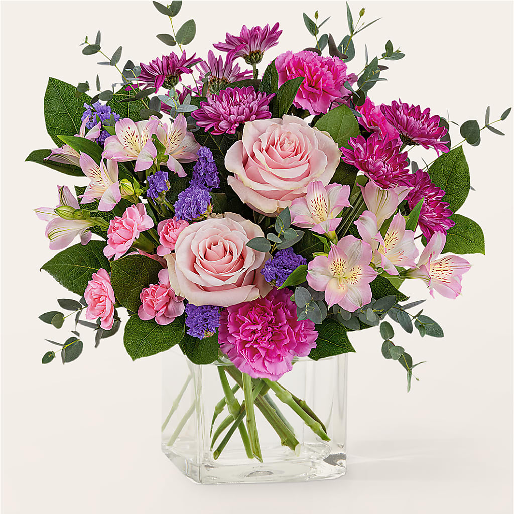 Rosy Radiance Bouquet – Rainbow Flower Shop, Huron SD