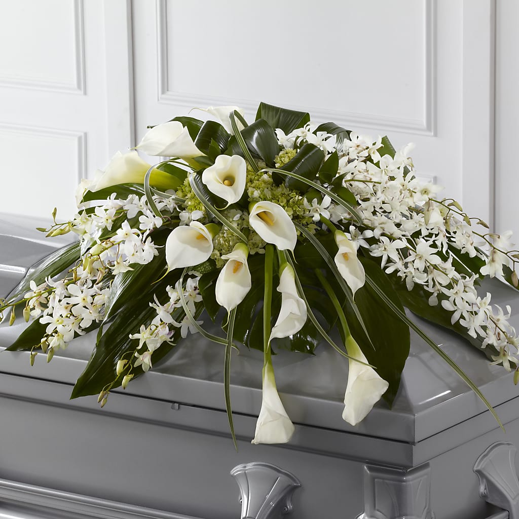 Angel Wings Casket Spray – Rainbow Flower Shop, Huron SD