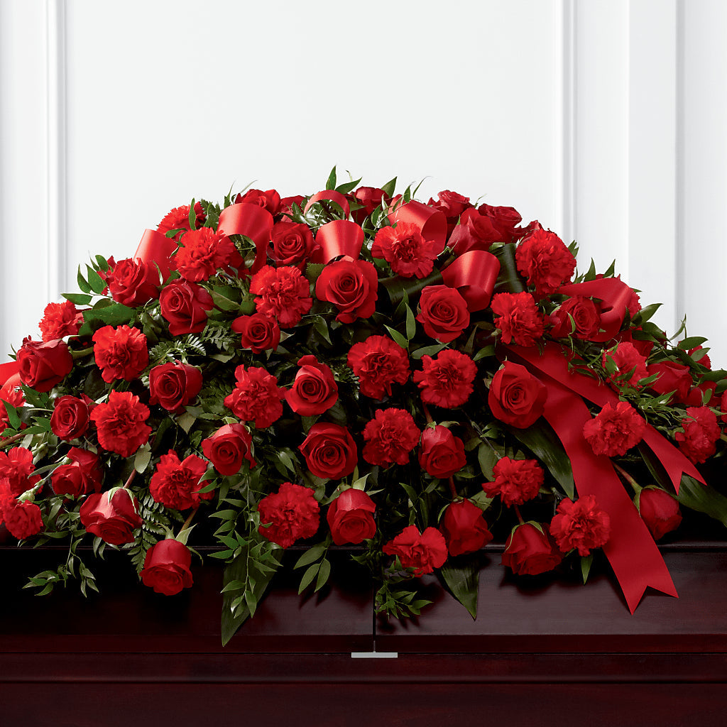 Tribute of Life Casket Spray – Rainbow Flower Shop, Huron SD