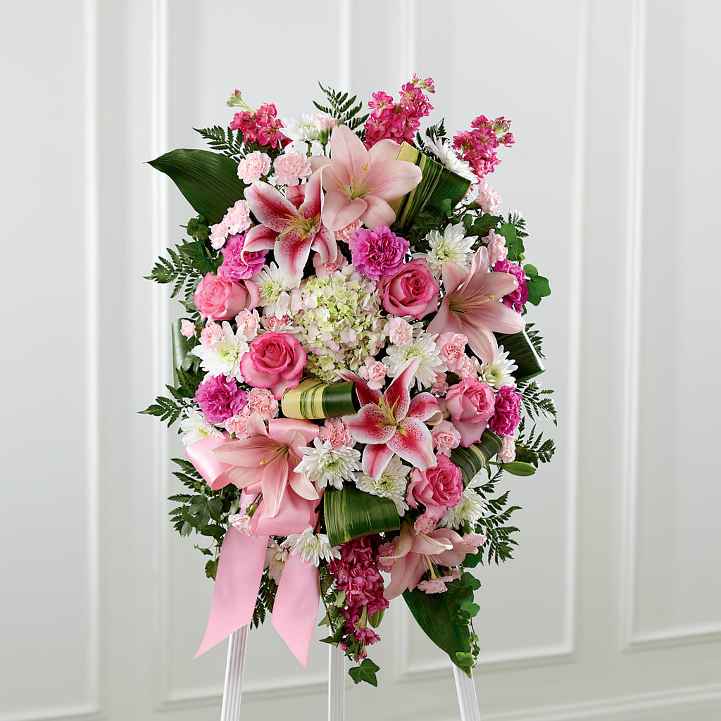 Comforting Standing Spray – Rainbow Flower Shop, Huron SD