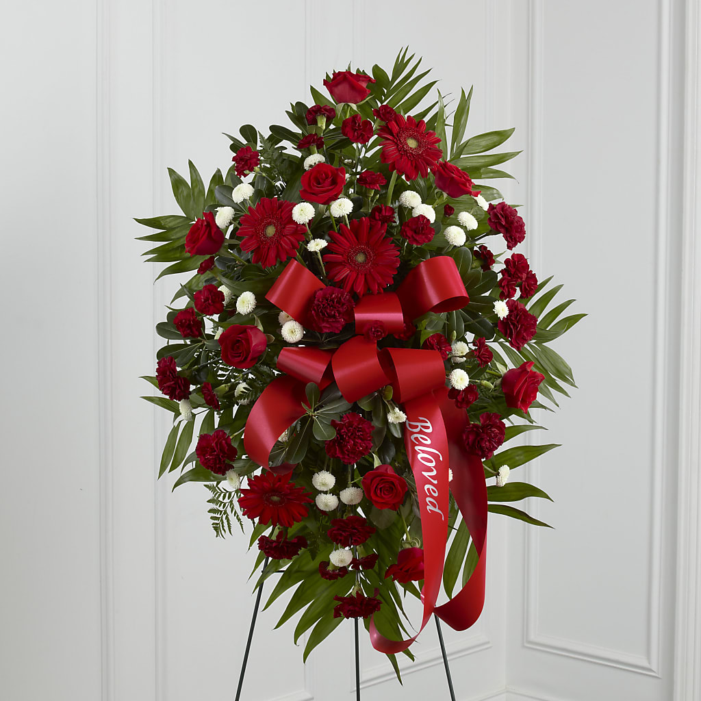 Treasured Memories Standing Spray – Rainbow Flower Shop, Huron SD