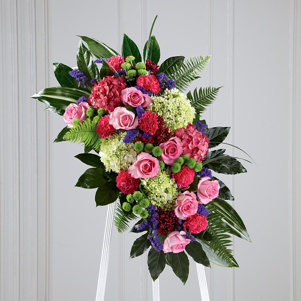 Refreshing Mix Standing Spray – Rainbow Flower Shop, Huron SD