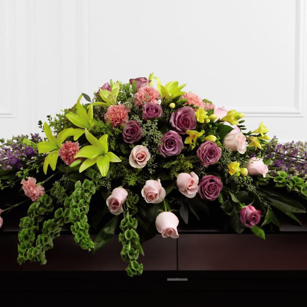 Forever Beloved Casket Spray – Rainbow Flower Shop, Huron SD