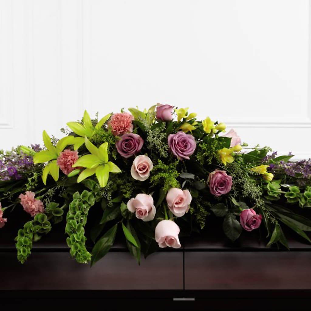 Forever Beloved Casket Spray – Rainbow Flower Shop, Huron SD