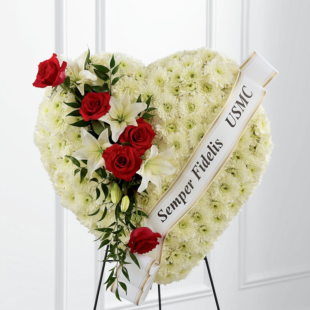 Heartfelt Hero Standing Heart – Rainbow Flower Shop, Huron SD
