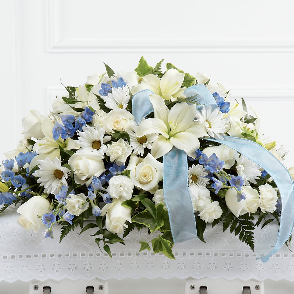 Tender Treasure Casket Spray – Rainbow Flower Shop, Huron SD