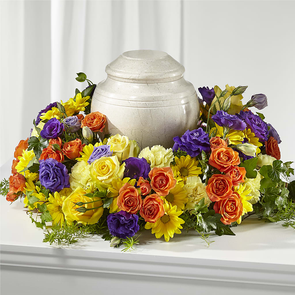 Blossoms of Remembrance Cremation Adornment – Rainbow Flower Shop, Huron SD