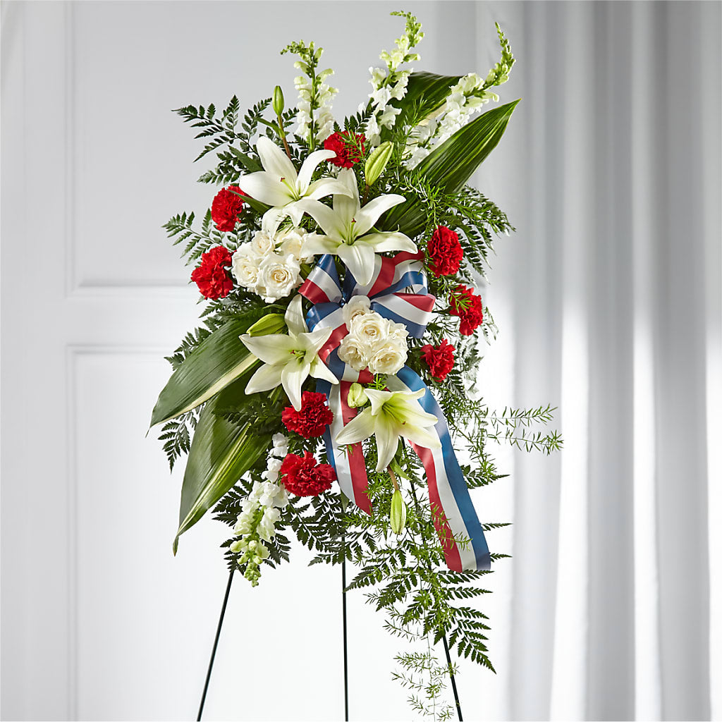 Stars of Life Standing Spray – Rainbow Flower Shop, Huron SD