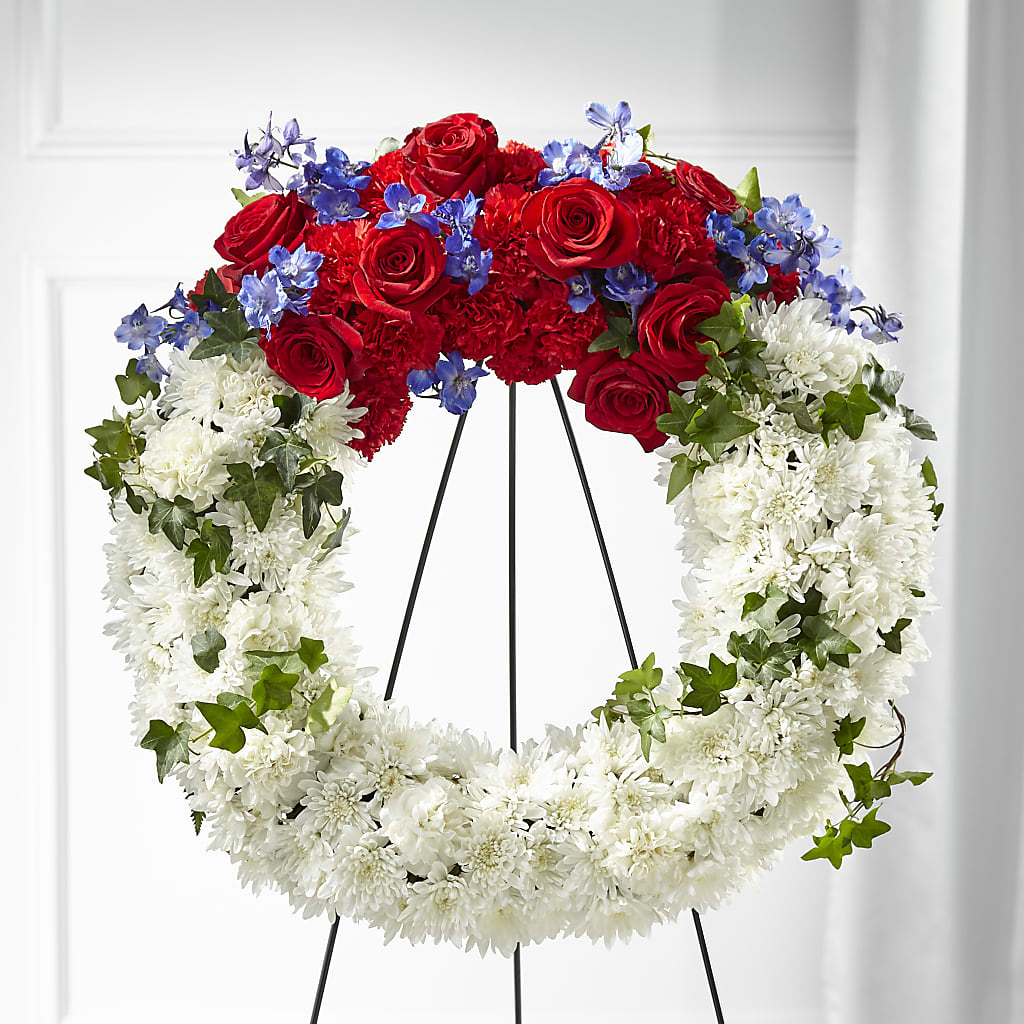 Patriotic Passion Wreath – Rainbow Flower Shop, Huron SD