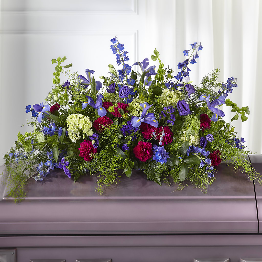Always Treasured Casket Spray – Rainbow Flower Shop, Huron SD