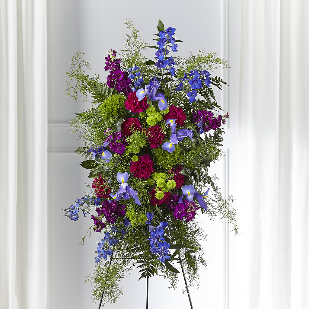 Heavenly Skies Standing Spray – Rainbow Flower Shop, Huron SD