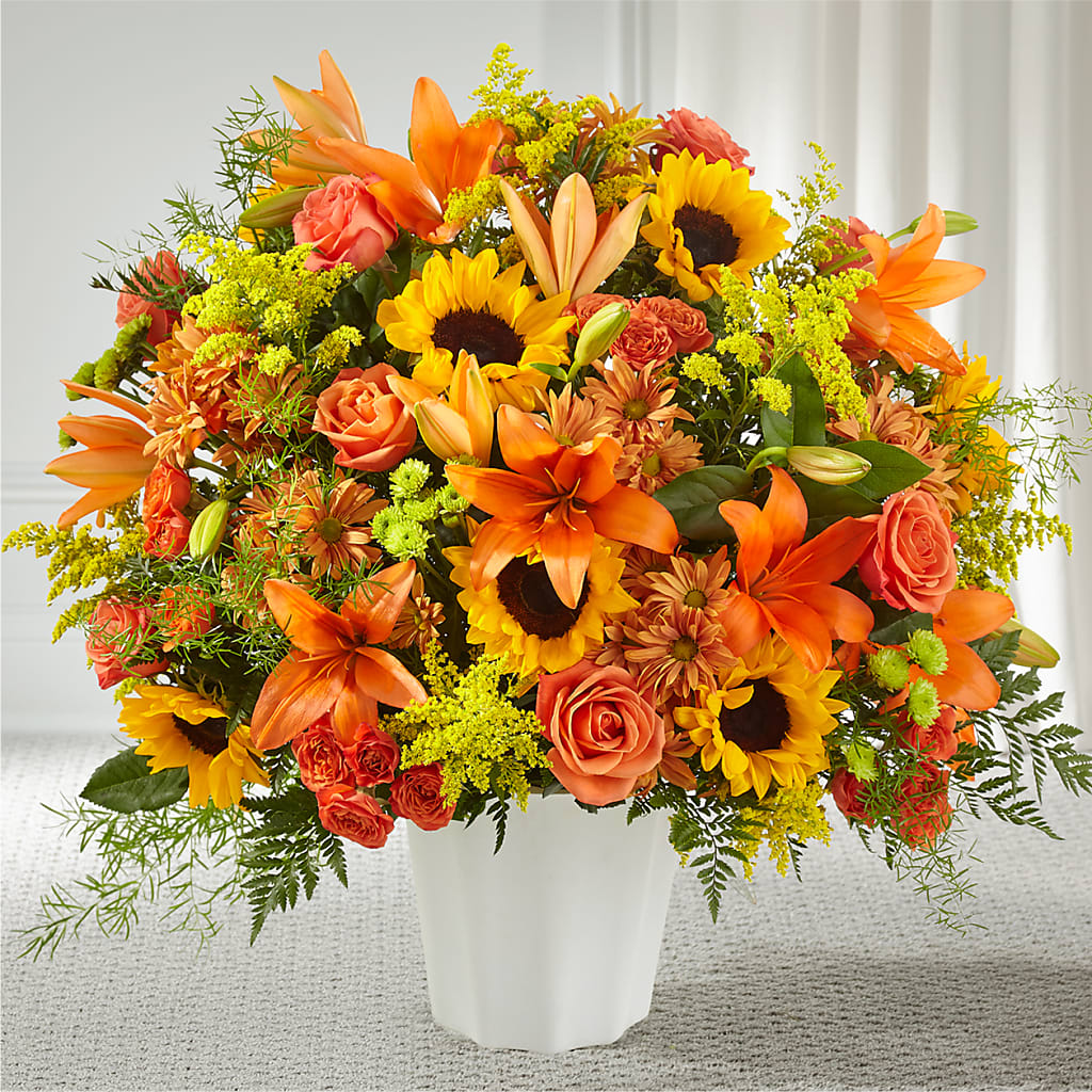 Harvest Thoughts Floor Basket – Rainbow Flower Shop, Huron SD