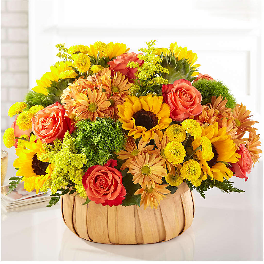 Harvest Sunflower Basket – Rainbow Flower Shop, Huron SD
