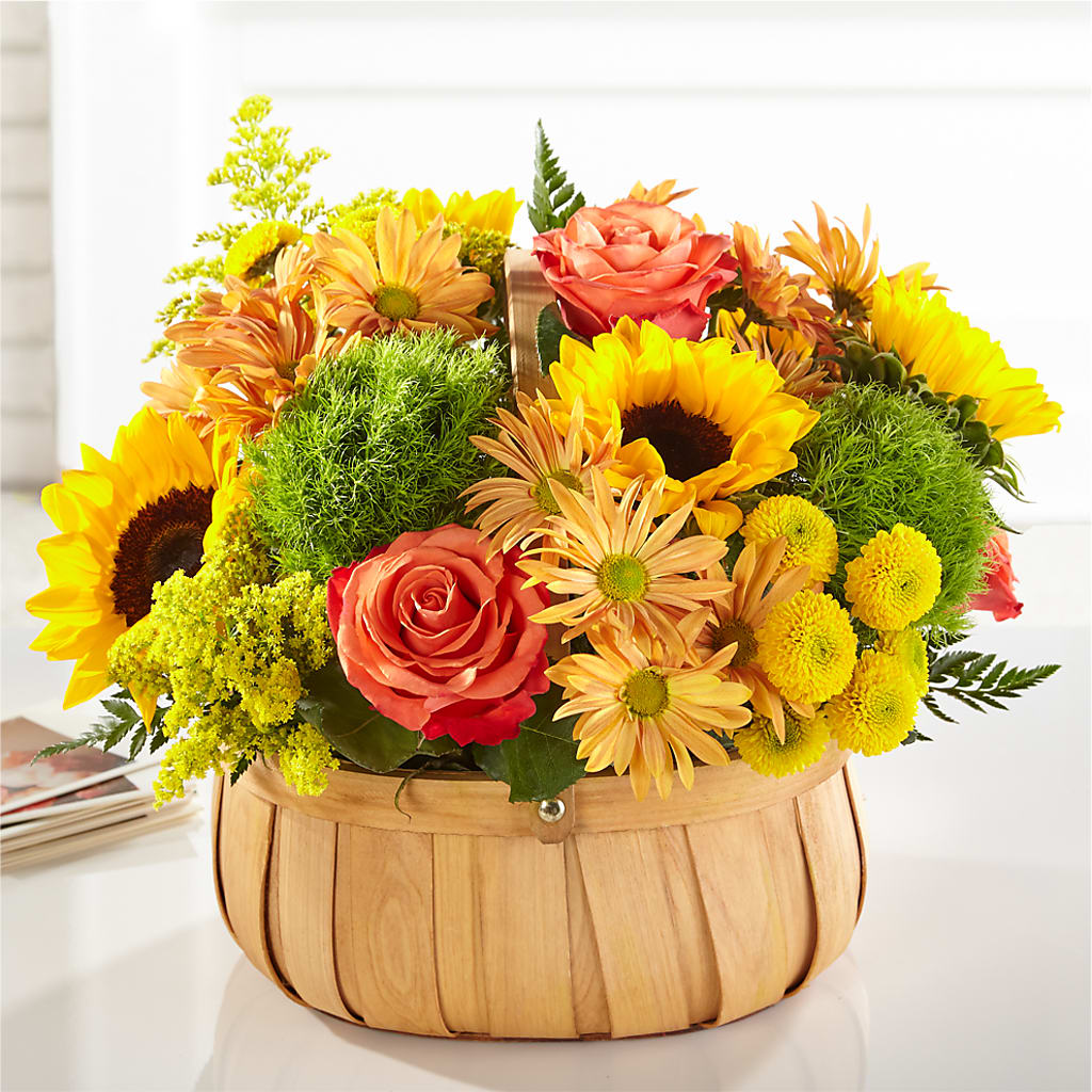 Harvest Sunflower Basket – Rainbow Flower Shop, Huron SD