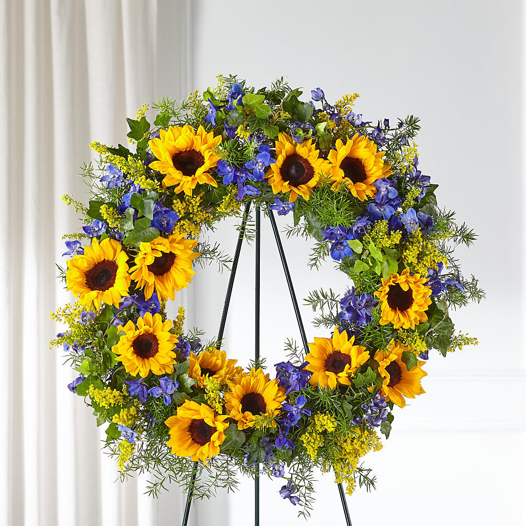 Bright Rays Wreath – Rainbow Flower Shop, Huron SD