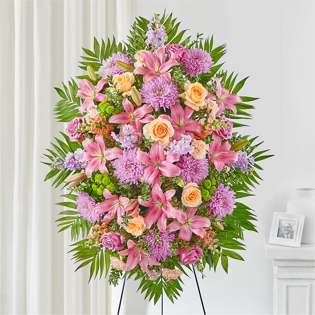 Love & Light Standing Spray – Rainbow Flower Shop, Huron SD