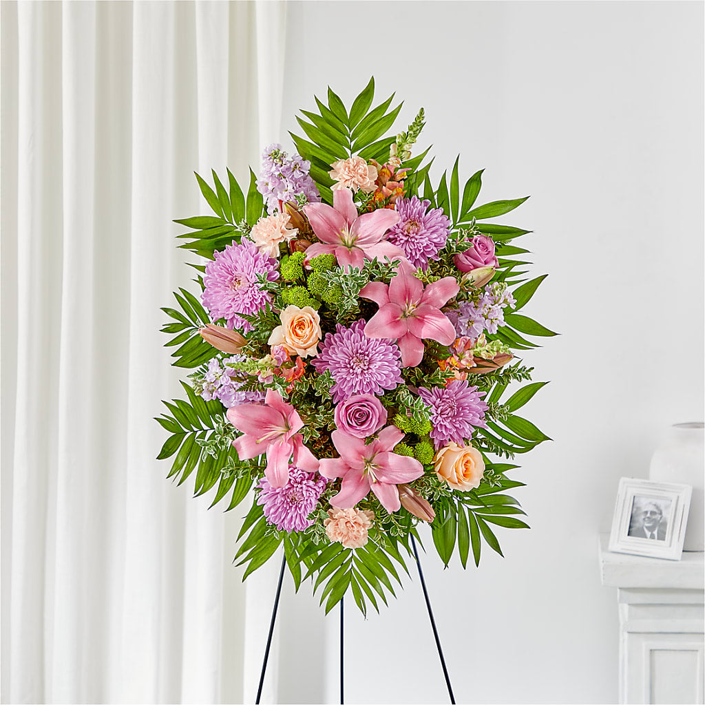 Love & Light Standing Spray – Rainbow Flower Shop, Huron SD