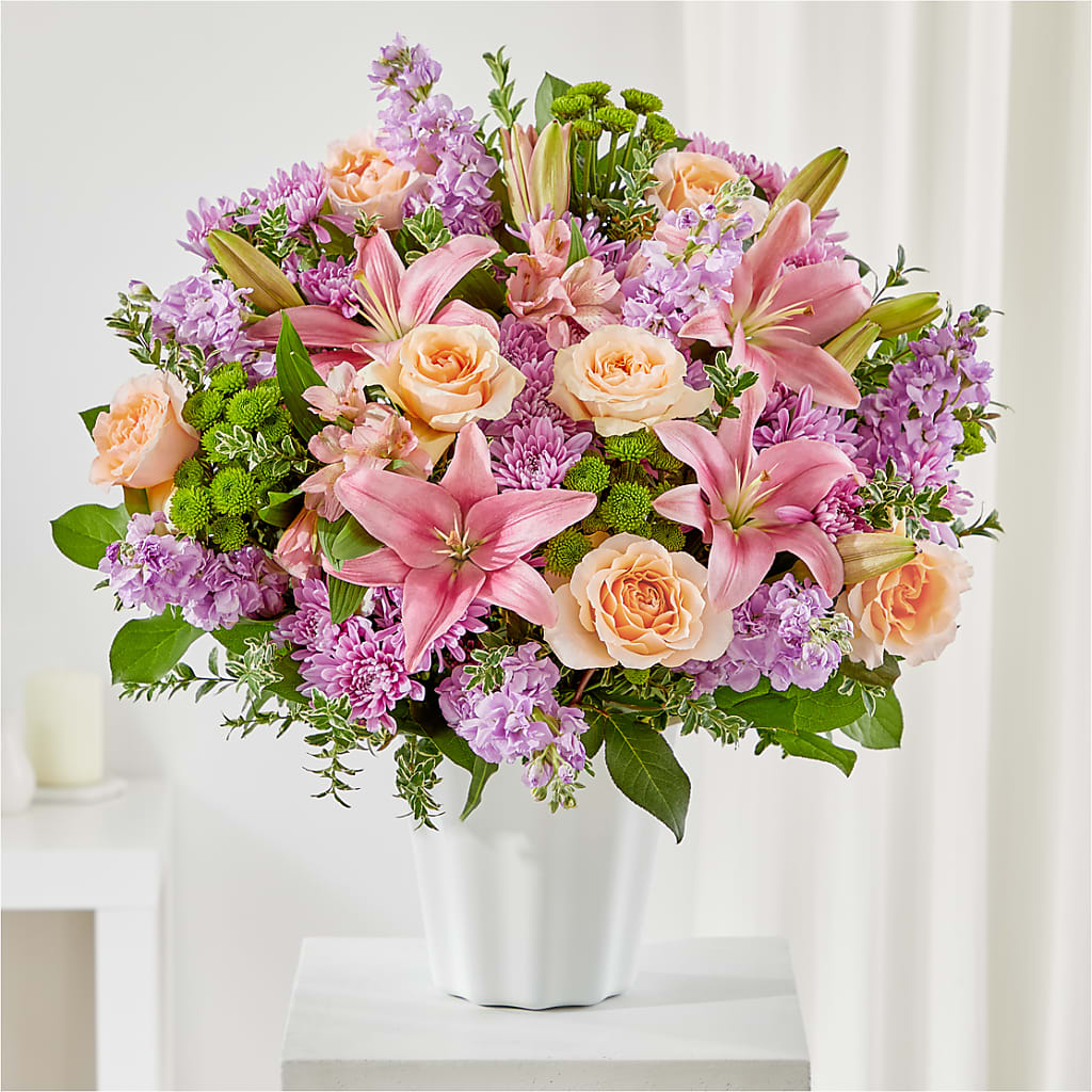 Supportive Embrace Tabletop Basket – Rainbow Flower Shop, Huron SD