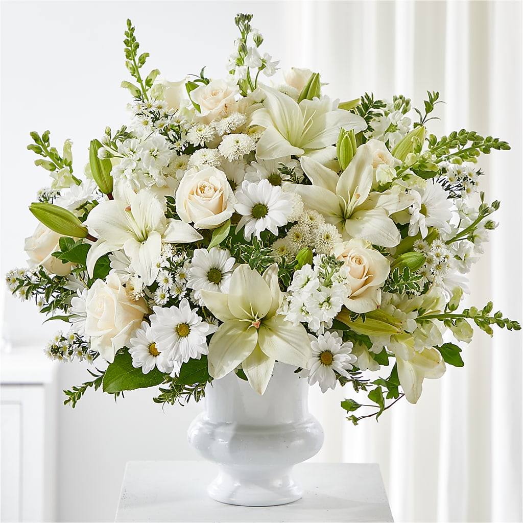 Uplifting Urn Arrangement – Rainbow Flower Shop, Huron SD