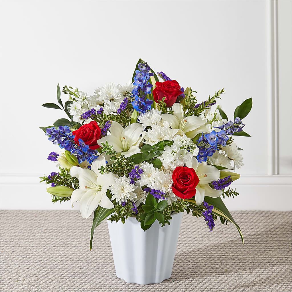Consoled Floor Basket – Rainbow Flower Shop, Huron SD