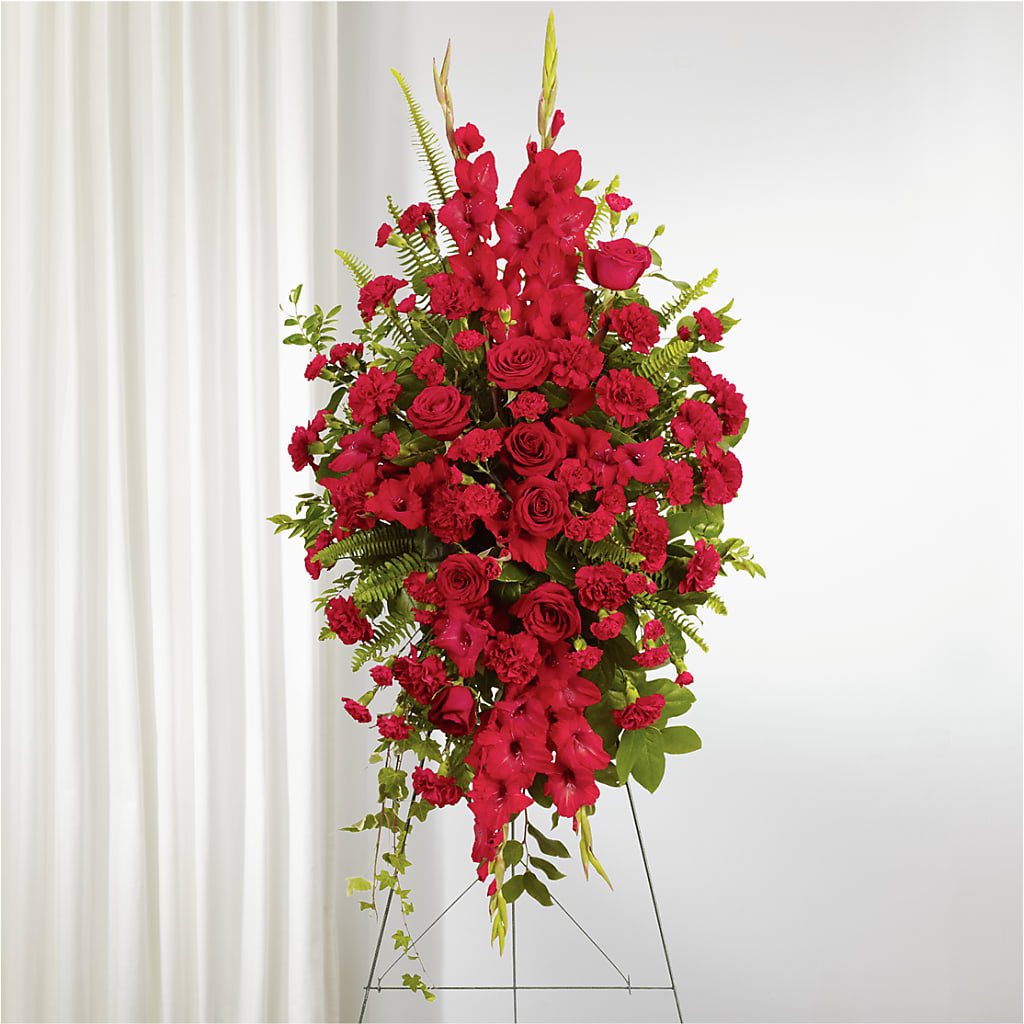 From the Heart Standing Spray – Rainbow Flower Shop, Huron SD