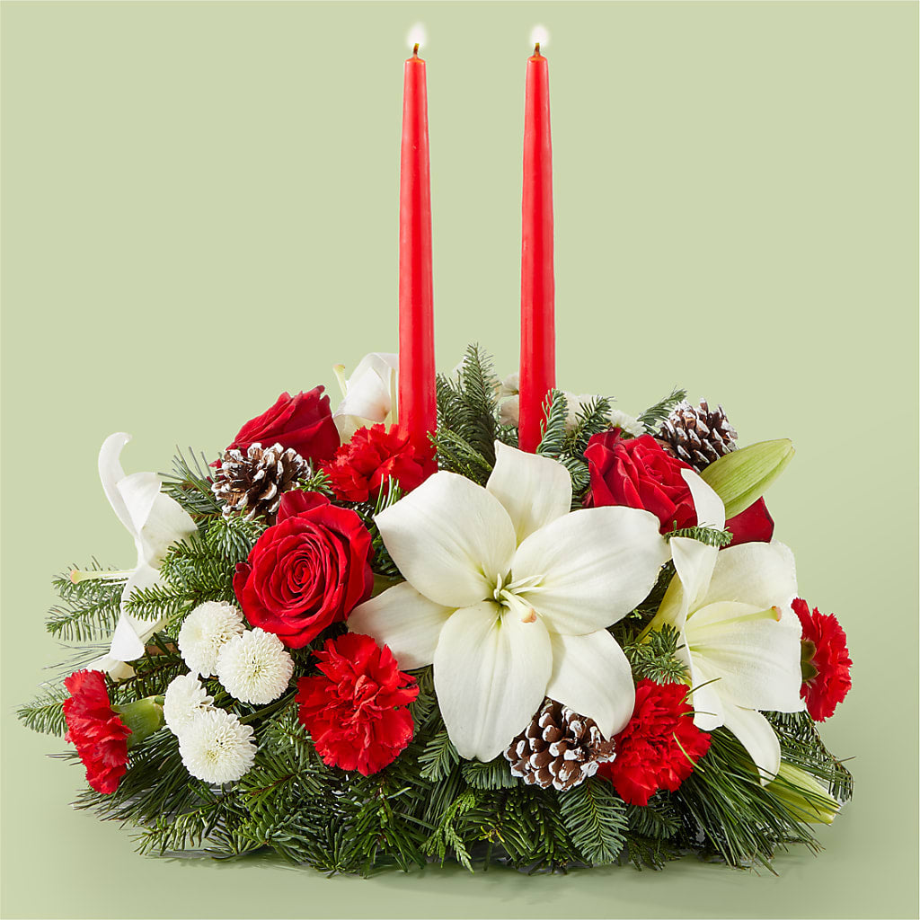 Seasonal Festivities Centerpiece – Rainbow Flower Shop, Huron SD