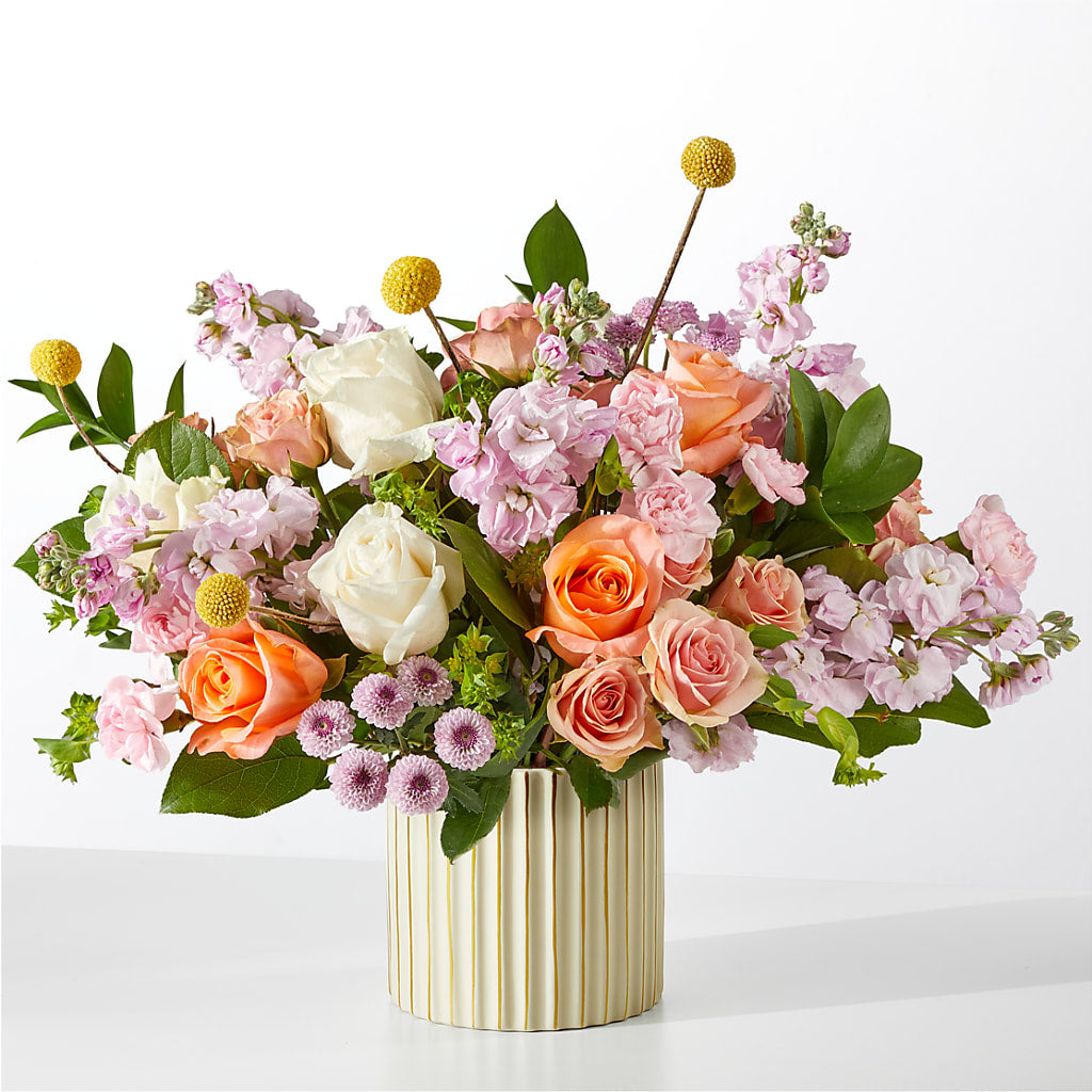 French Market Bouquet with Ivory Vase – Rainbow Flower Shop, Huron SD