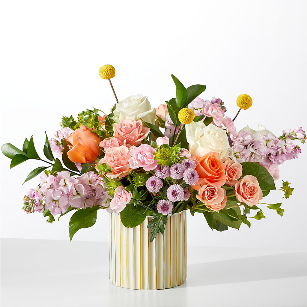 French Market Bouquet with Ivory Vase – Rainbow Flower Shop, Huron SD