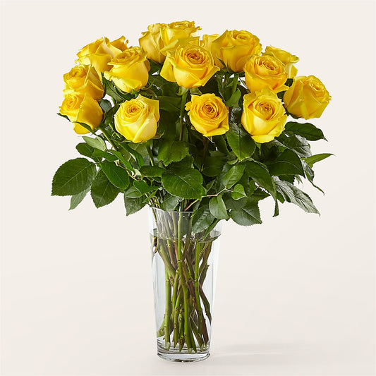 Long Stem Yellow Rose Bouquet –  Rainbow Flower Shop, Huron SD