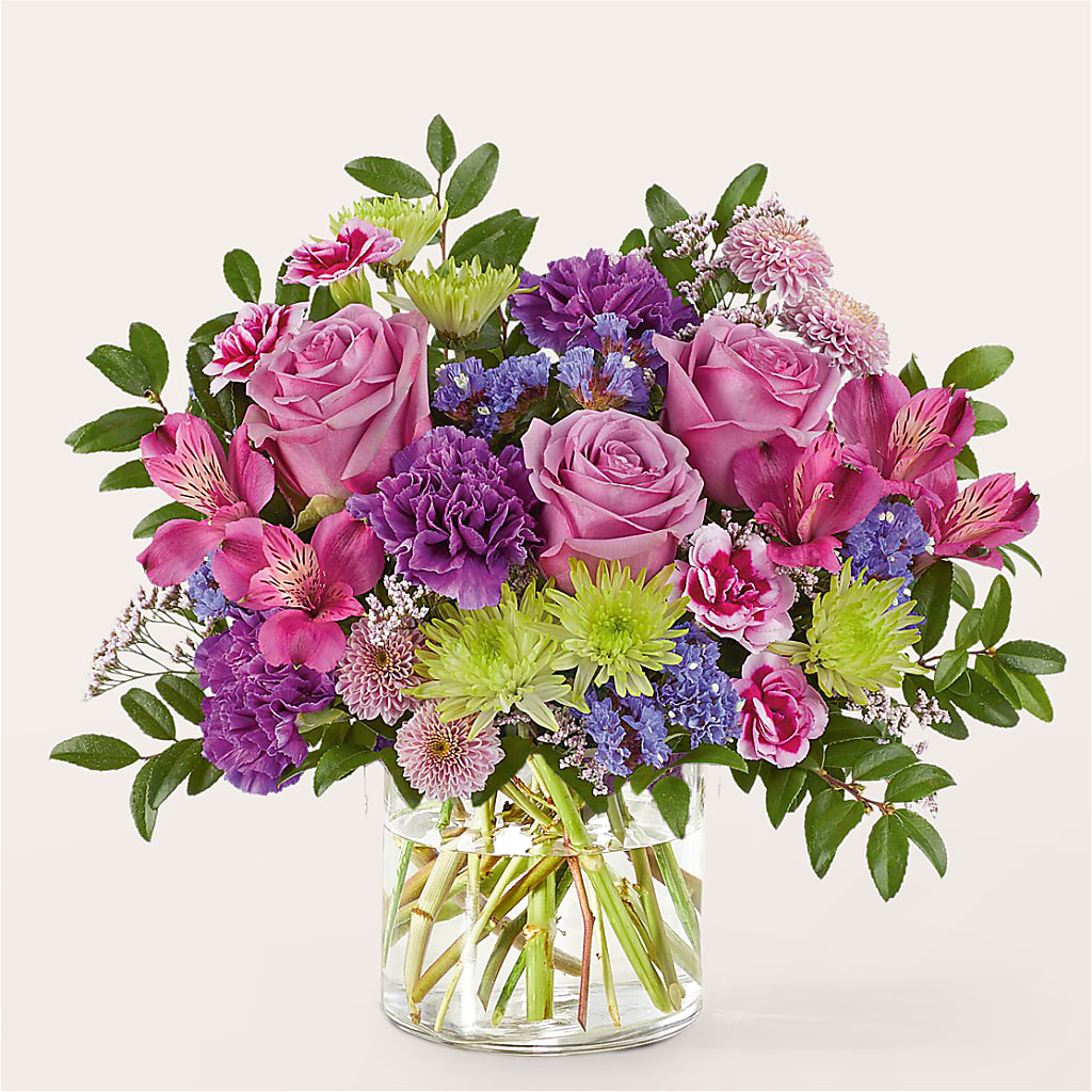 Glass Half Full Bouquet –  Rainbow Flower Shop, Huron SD