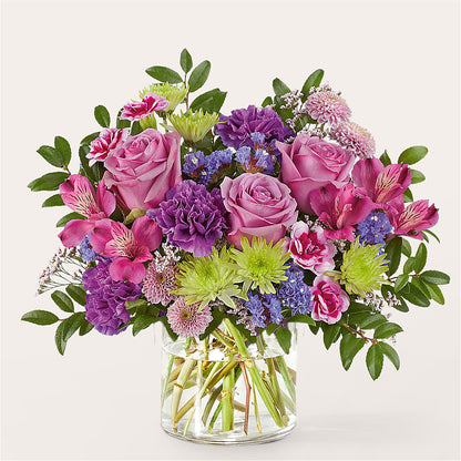 Glass Half Full Bouquet –  Rainbow Flower Shop, Huron SD