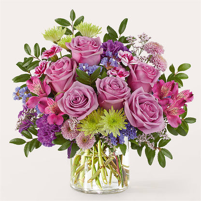 Glass Half Full Bouquet –  Rainbow Flower Shop, Huron SD