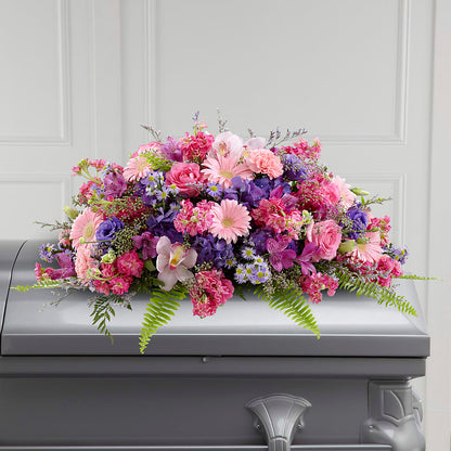 Glorious Garden Casket Spray –  Rainbow Flower Shop, Huron SD