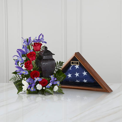 Patriotic Tribute Arrangement –  Rainbow Flower Shop, Huron SD