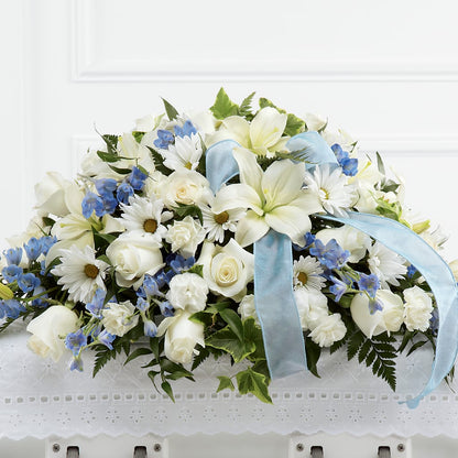 Tender Treasure Casket Spray –  Rainbow Flower Shop, Huron SD