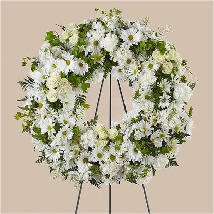 Faithful Wishes Wreath –  Rainbow Flower Shop, Huron SD