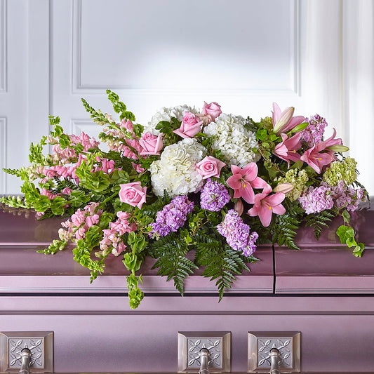 Life's Gratitude Casket Spray –  Rainbow Flower Shop, Huron SD
