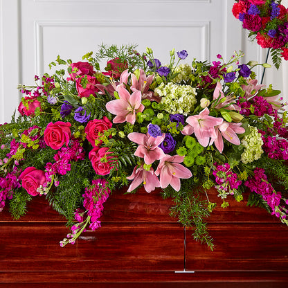 Radiant Tribute Casket Spray –  Rainbow Flower Shop, Huron SD