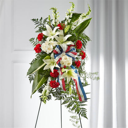 Stars of Life Standing Spray –  Rainbow Flower Shop, Huron SD