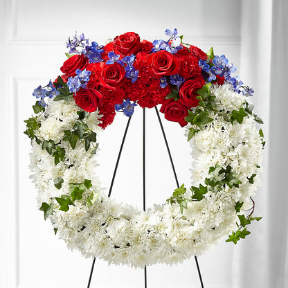 Patriotic Passion Wreath –  Rainbow Flower Shop, Huron SD