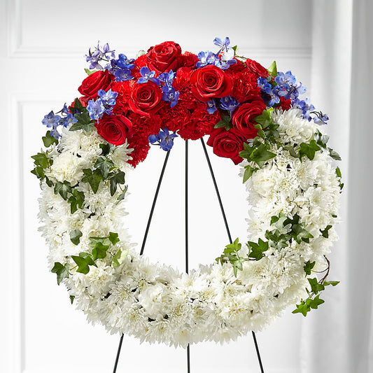 Patriotic Passion Wreath –  Rainbow Flower Shop, Huron SD