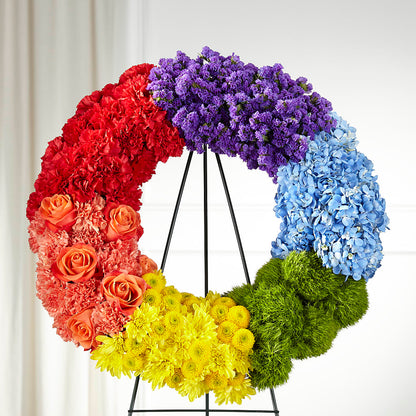 Circle of Love Wreath –  Rainbow Flower Shop, Huron SD