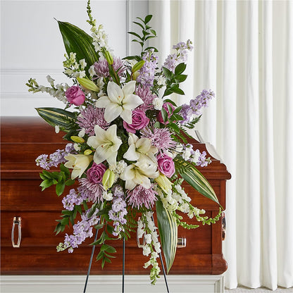 Grateful Hearts Standing Spray –  Rainbow Flower Shop, Huron SD