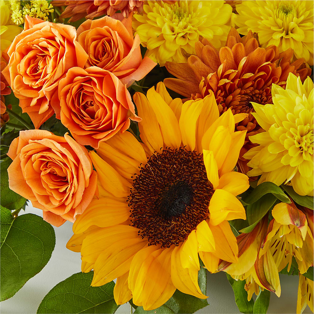 Autumn Harmony Centerpiece –  Rainbow Flower Shop, Huron SD