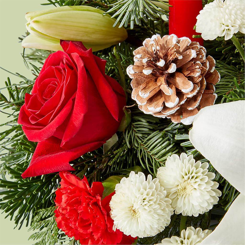 Seasonal Festivities Centerpiece –  Rainbow Flower Shop, Huron SD